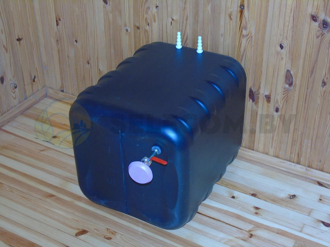 Бак для душа » Альтернатива»  150 л с пластиковым  шаровым краном (уровень воды) 2