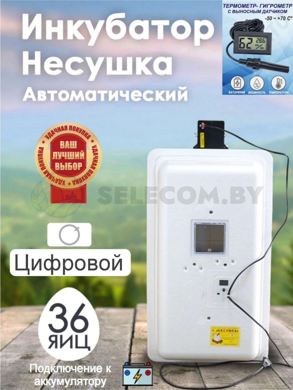 Инкубатор Несушка-36-ЭГА+12В н/н 45Г