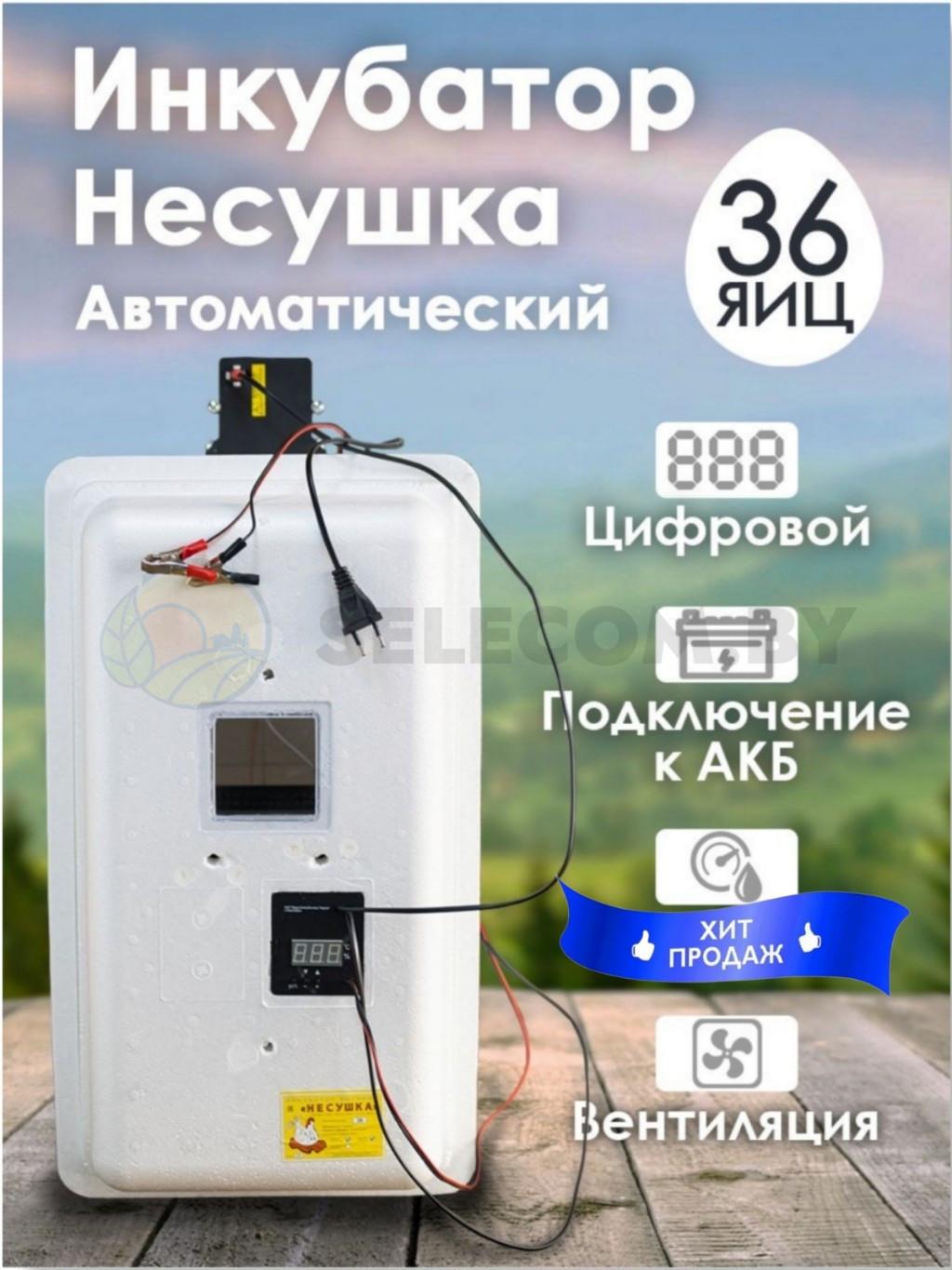 Инкубатор Несушка-36-ЭА+12В н/н 45В