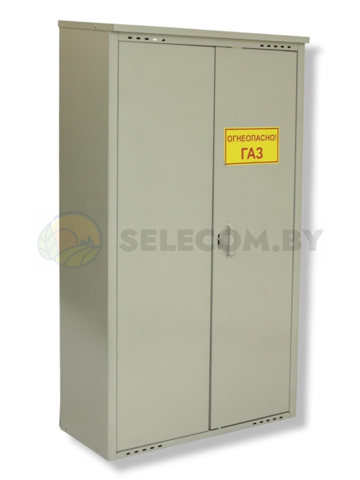 Шкаф для газовых баллонов (серый, 2*50 л.) высота 1,4 м. 12
