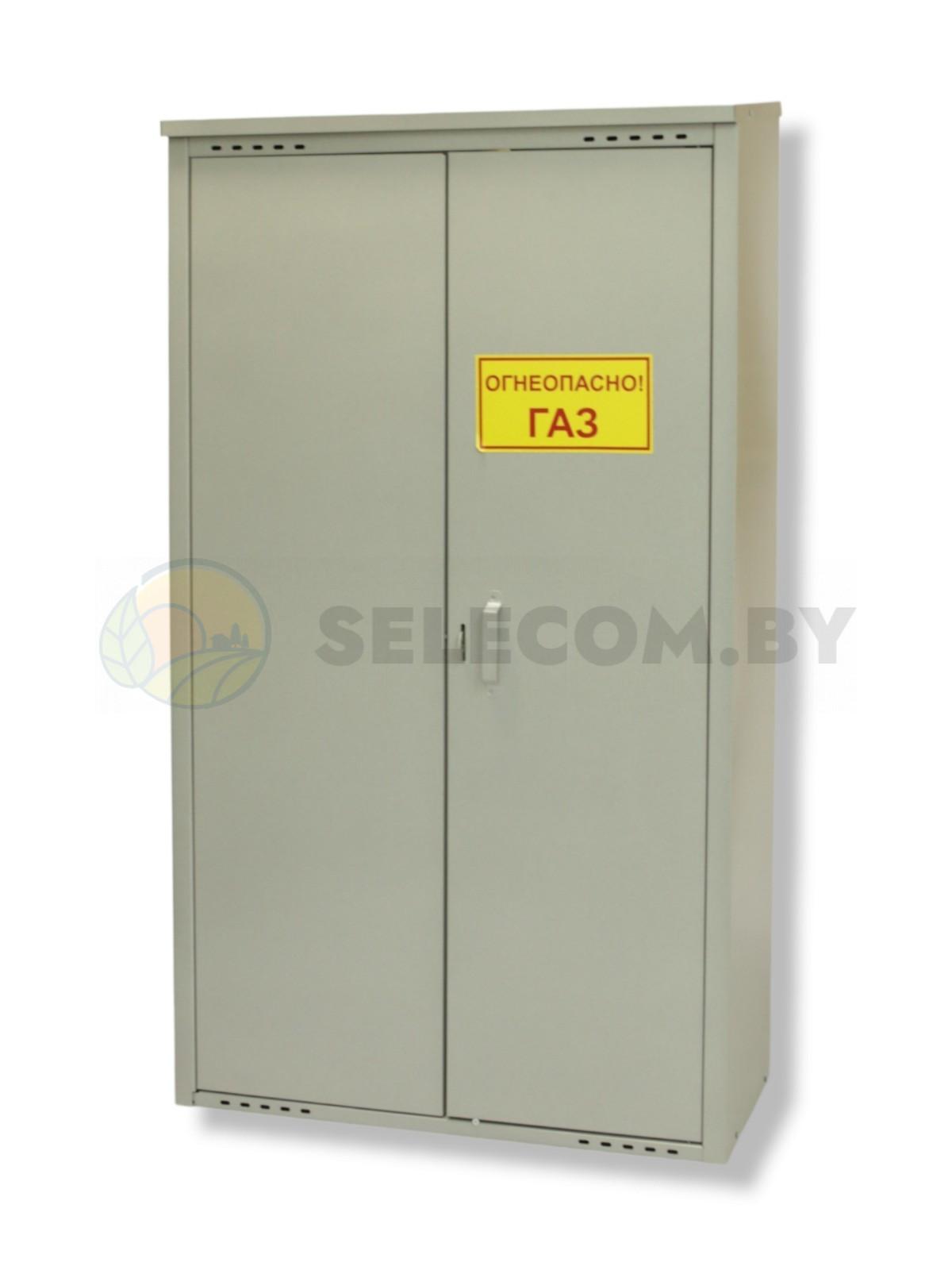 Шкаф для газовых баллонов (серый, 2*50 л.) высота 1,4 м. 13