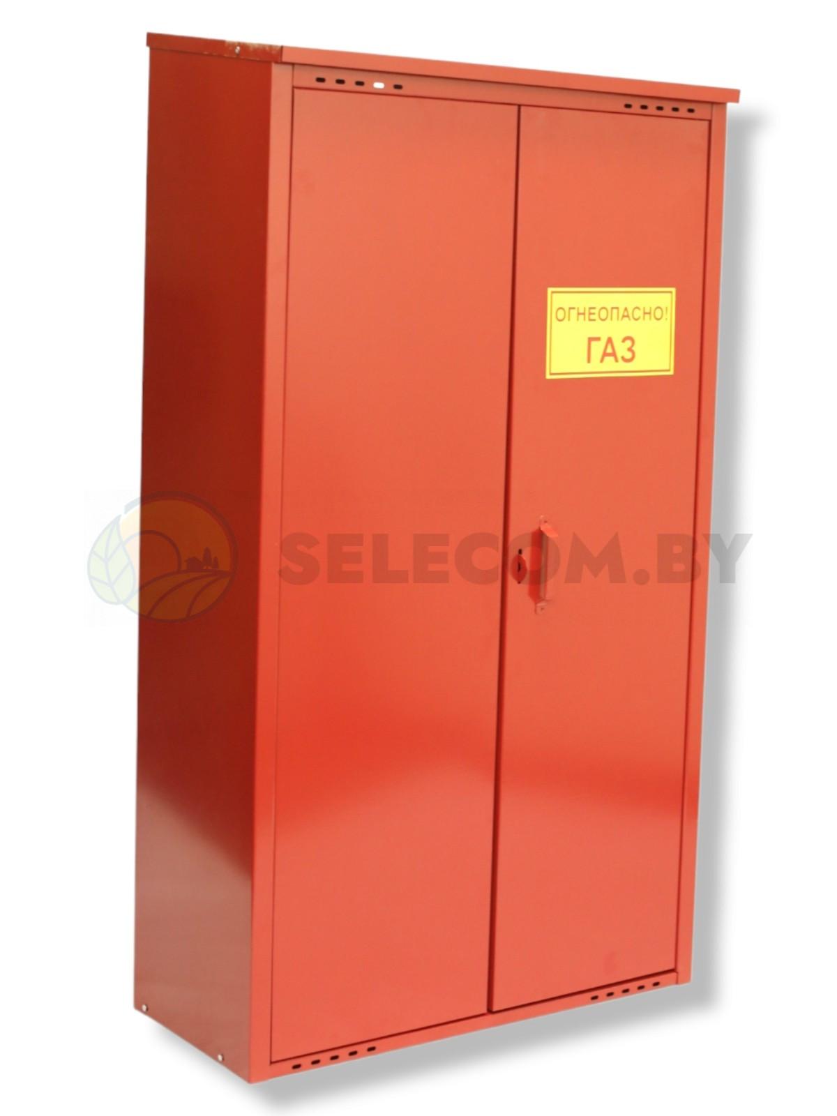 Шкаф для газовых баллонов (красный, 2*50 л.) высота 1,4 м. 12