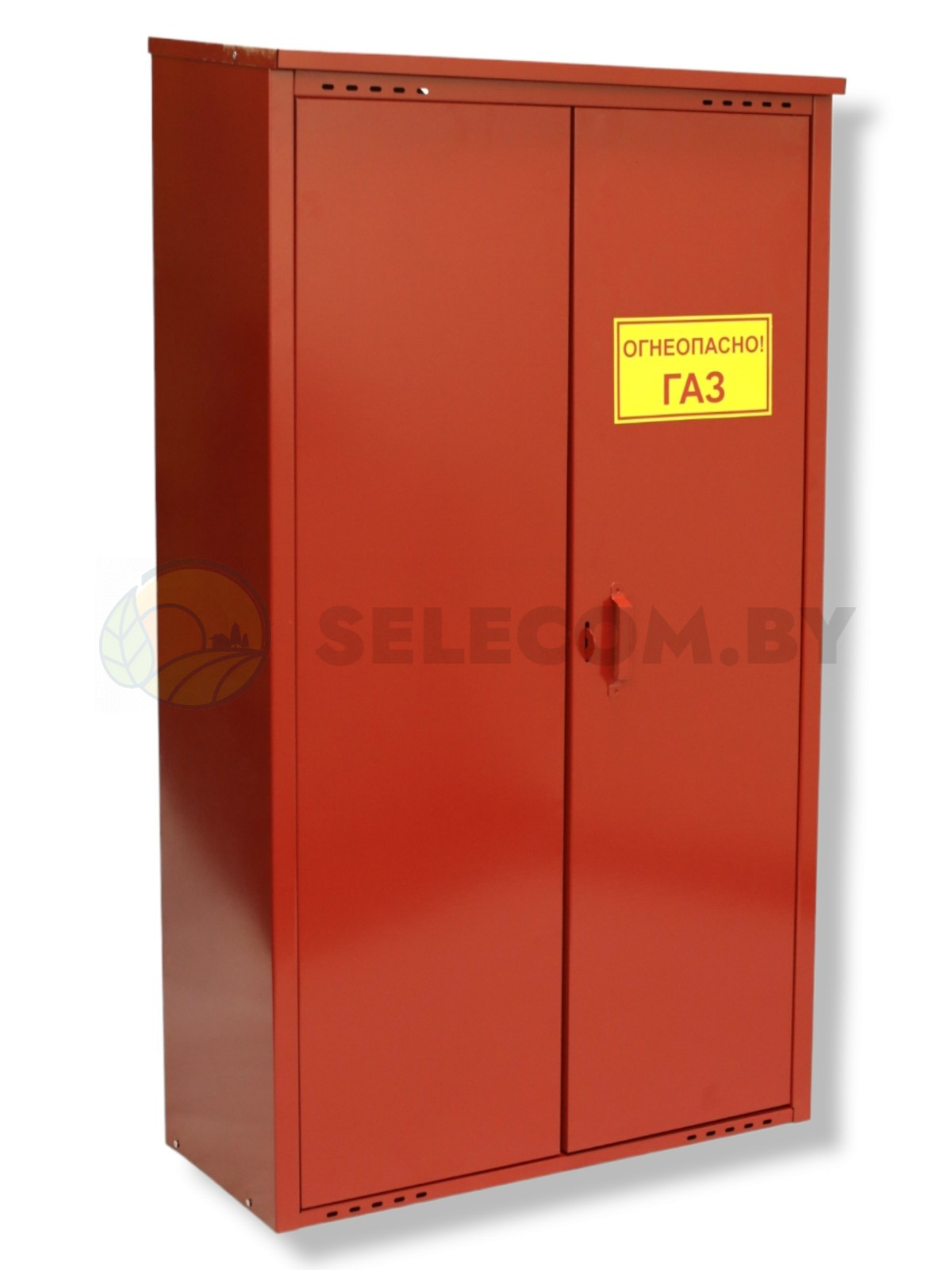 Шкаф для газовых баллонов (красный, 2*50 л.) высота 1,4 м. 23