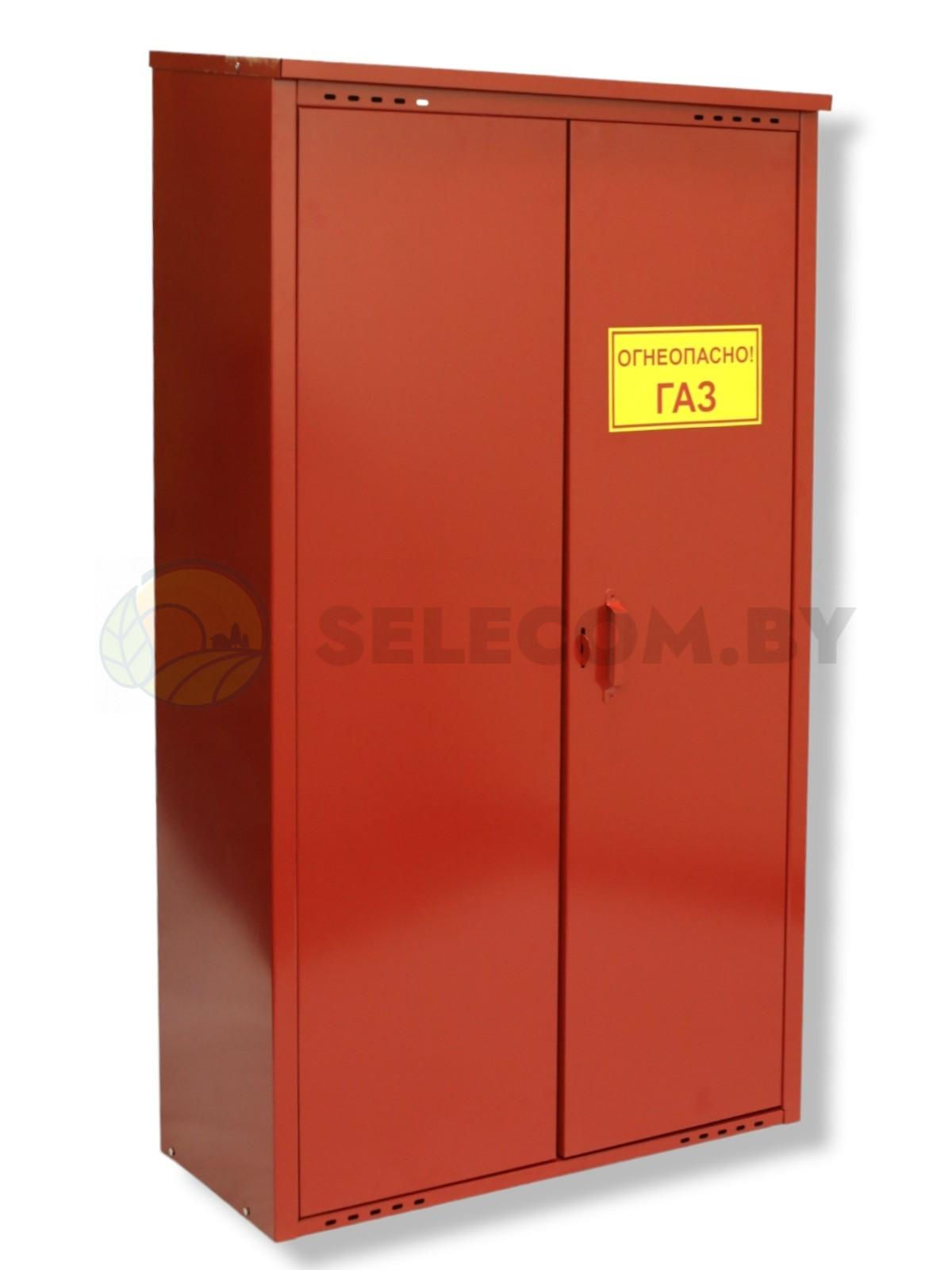 Шкаф для газовых баллонов (красный, 2*50 л.) высота 1,4 м. 16