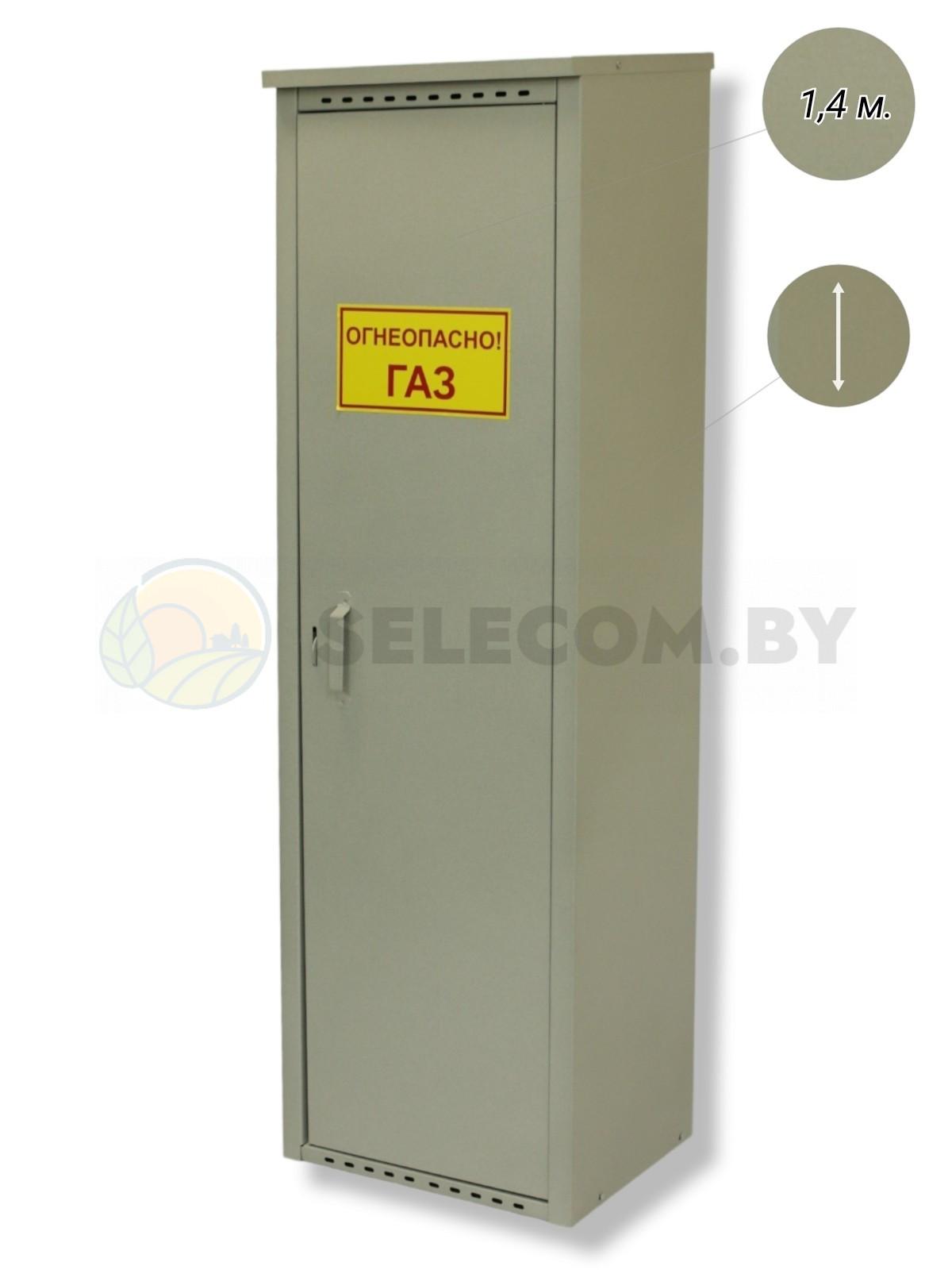 Шкаф для газовых баллонов (серый, 1*50 л.) высота 1,4 м.(2)