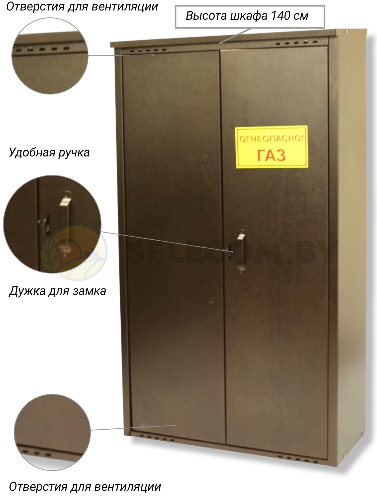 Шкаф для газовых баллонов (античный, 2*50 л.) высота 1,4 м.(1)